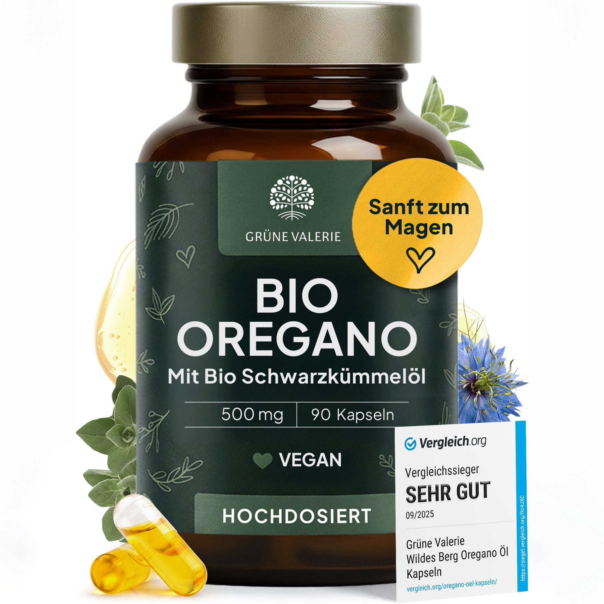 Bio Oregano Öl Kapseln (Vegan)