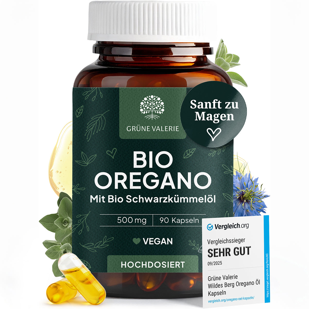 Bio Oregano Öl Kapseln (Vegan)