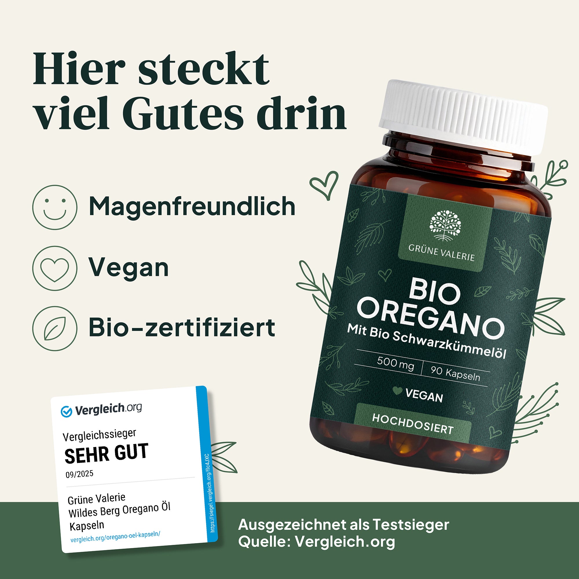 Bio Oregano Öl Kapseln (Vegan)