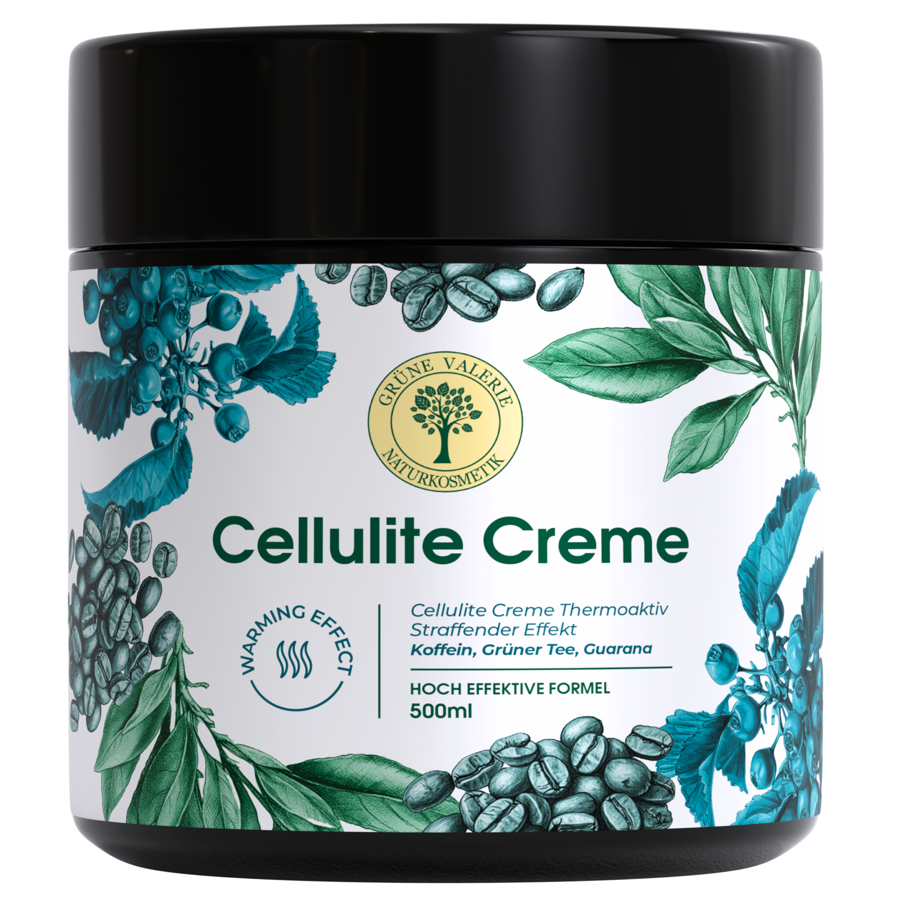 GRÜNE VALERIE® Cellulite Creme - Thermoaktive Creme - XXL 500ml