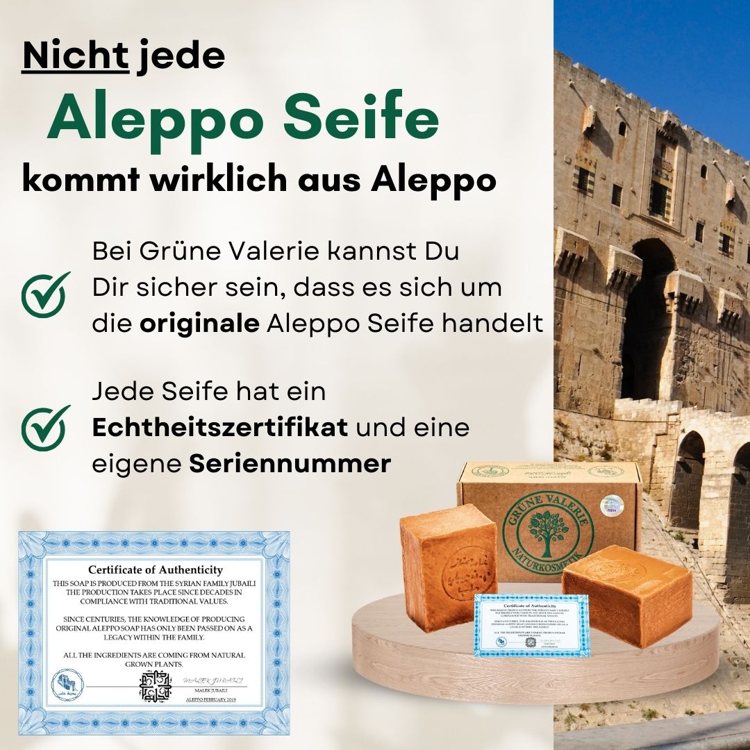 GRÜNE VALERIE® Original Aleppo Seife Set 20/80