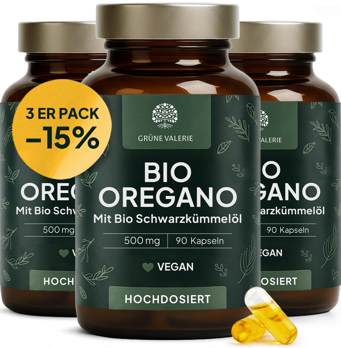 Bio Oregano Öl Kapseln (Vegan)