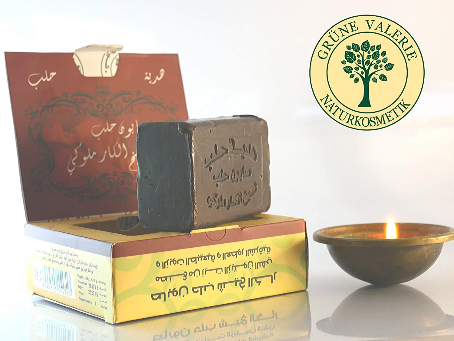 Original Aleppo Seife Deluxe mit Amber Musk Oud Duft